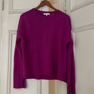 White and Warren cashmere magenta sweater